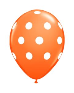 Balon latex portocaliu cu buline, 26 cm, cod GI.DOTS.ORANGE